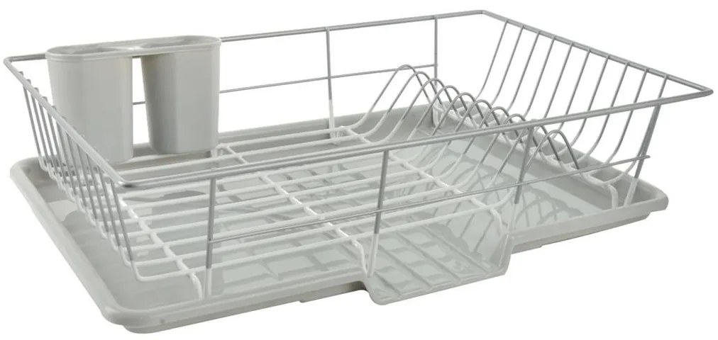 Orion Odkvapkávač na riad, bielo-sivý, až na 10 tanierov, ARIES