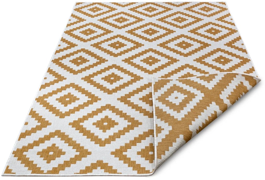 NORTHRUGS - Hanse Home koberce Kusový koberec Twin-Wendeteppiche 105794 Ochre – na von aj na doma - 200x290 cm