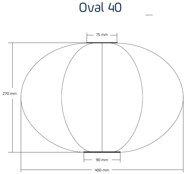 Lumiz SOLÁRNY LAMPÁŠ OVAL 27X40 CM BÉŽOVÁ