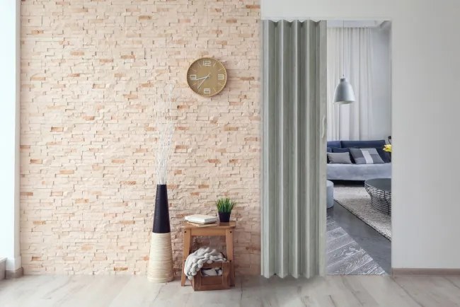 Skladacie dvere 001P 61 imitácia betónu 80 cm