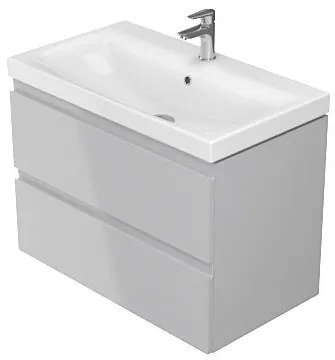 Cersanit Moduo, umývadlová skrinka + umývadlo 80cm, šedá lesklá, S801-315-DSM