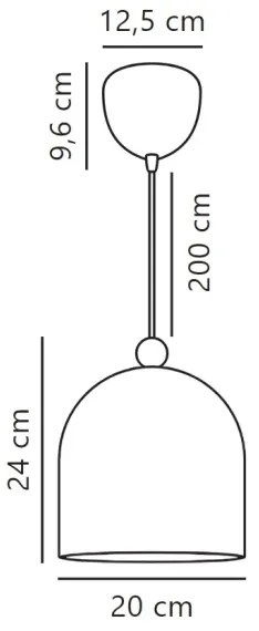 Nordlux - Luster na lanku GASTON 1xE27/40W/230V modrá/biela