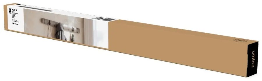 Sivý nástenný vešiak z topoľového dreva Flip - Umbra