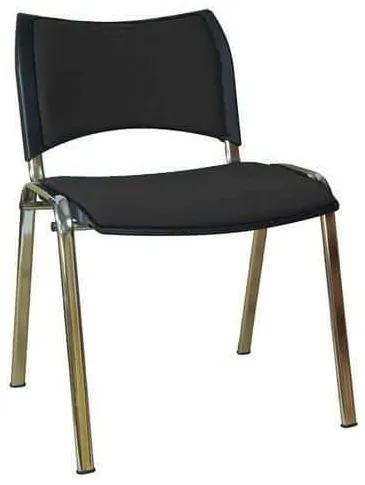 Konferenčná stolička Smart Chrom, čierna