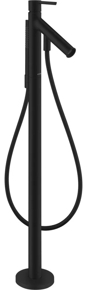 AXOR Starck páková vaňová batéria voľne stojaca na podlahe s plochou páčkovou rukoväťou, matná čierna, 10455670