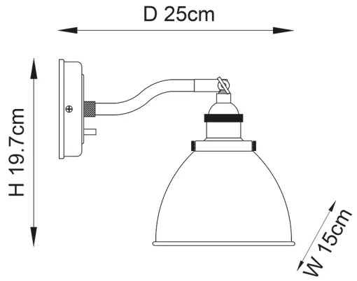 Endon 98746 - Nástenné bodové svietidlo FRANKLIN 1xE14/7W/230V mosadz