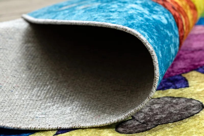 Dywany Łuszczów, Detský kusový koberec Junior 51594.801 Ocean, 100x100 (priemer) kruh, viacfarebná, detská izba