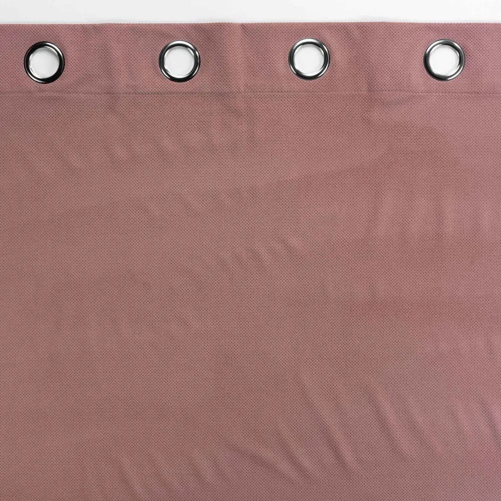 Ružový zamatový záves 140x260 cm Velouriane – douceur d'intérieur