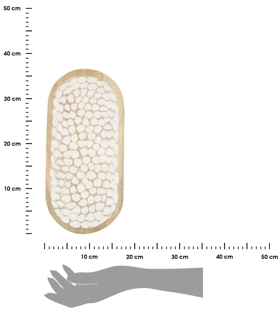 Drevený servírovací podnos Leonard, 38x18 cm
