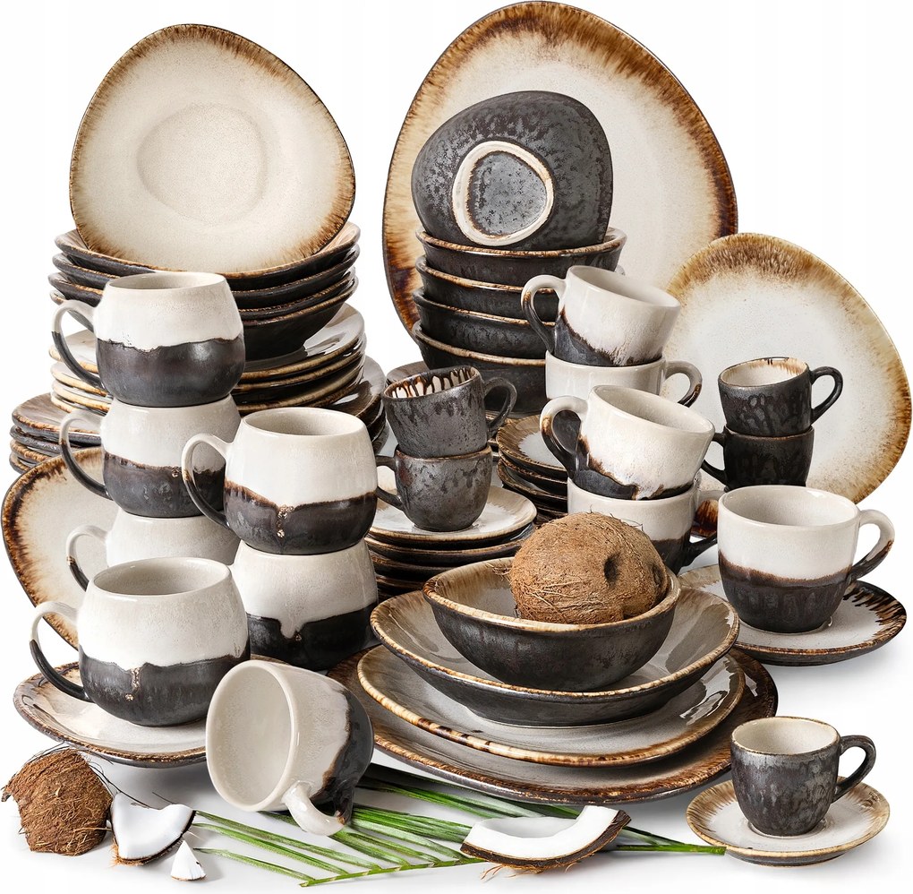 Servis Obedový Set Kávový Raňajkový 6 Osôb 60 ks Prima Konsimo