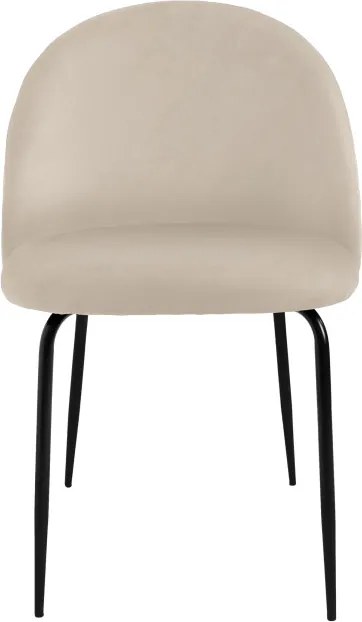 Jedálenská stolička FARGO zamatová, čierna / béžová