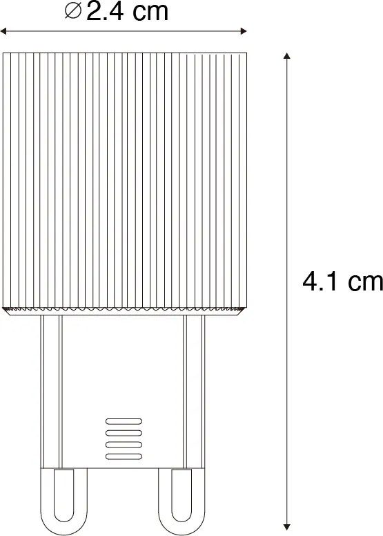 Sada 5 G9 24 mm 3-stupňových stmievateľných LED žiaroviek 3W 300 lm 2700K
