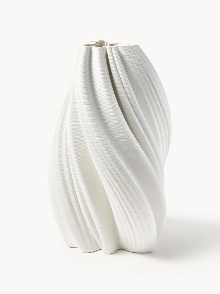 Vysoká 3D tlačená porcelánová váza Melody, V 42 cm