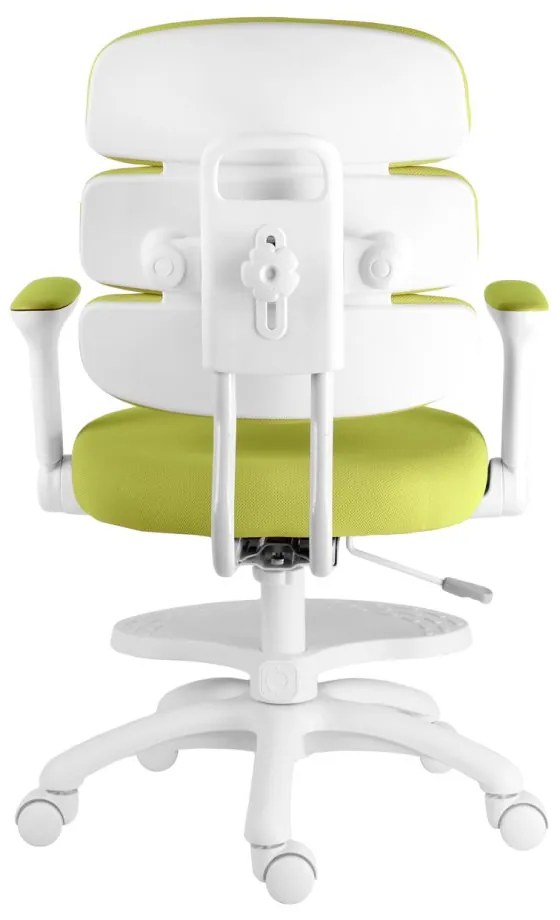 Detská rastúca stolička Neoseat KIDDY THREE — látka, prateľný poťah, zelená