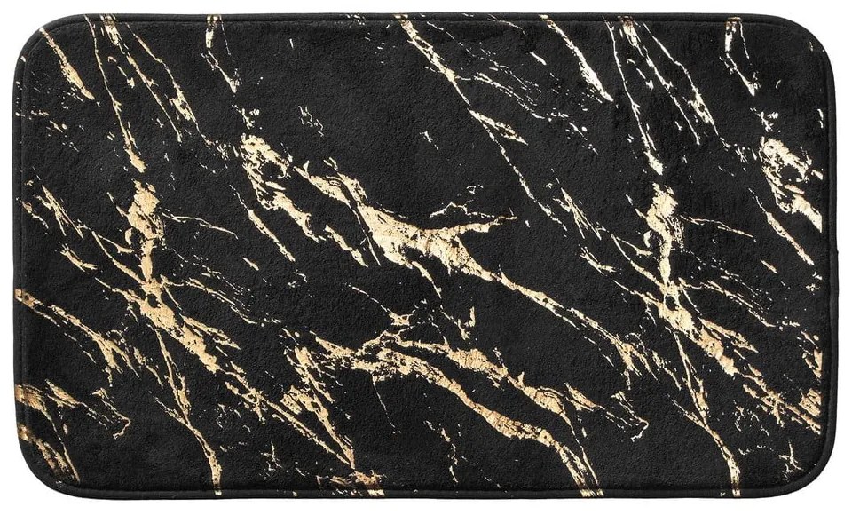 Čierna/v zlatej farbe kúpeľňová predložka 45x75 cm Aquamarbre – douceur d'intérieur