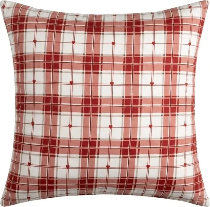 Flanelová obliečka na vankúš TARTAN HEART 45x45 cm, farebný