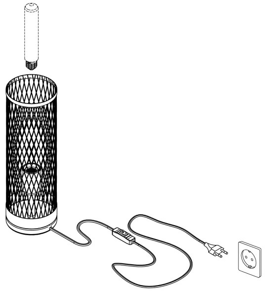 Eglo 43536 - Stolná lampa REDCLIFFE 1xE27/40W/230V