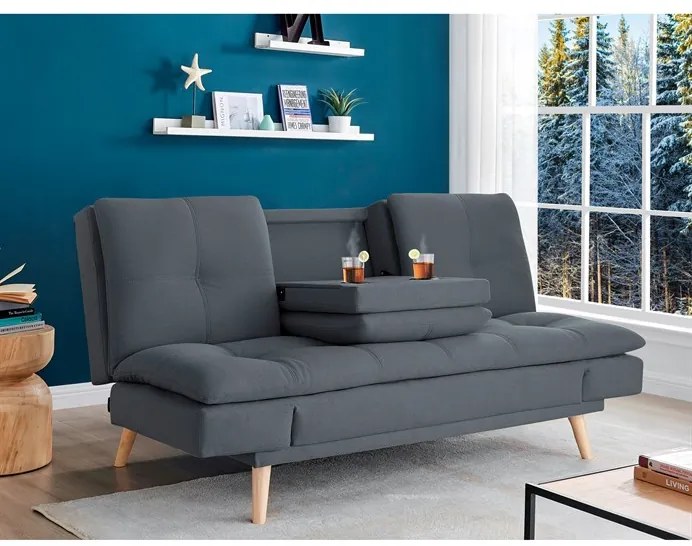 Autronic BONTEC Trojmiestna pohovka, sivá, látka, ASB-4720 GREY2 Farba: Šedá