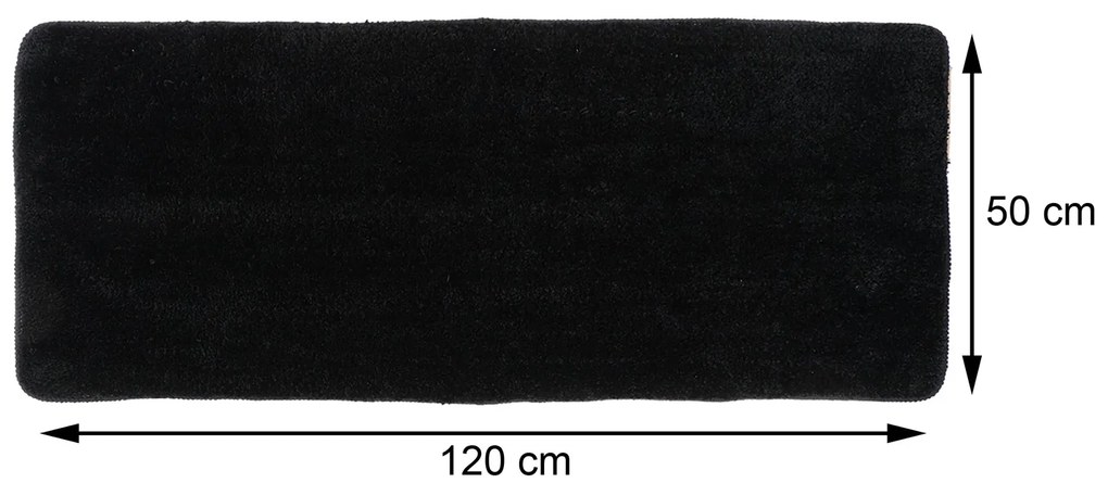 Predložka do kúpeľne Marlet, 50x120 cm, čierna