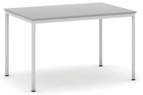 Jedálenský stôl, 1200 x 800 mm, doska sivá, podnož sv. sivá
