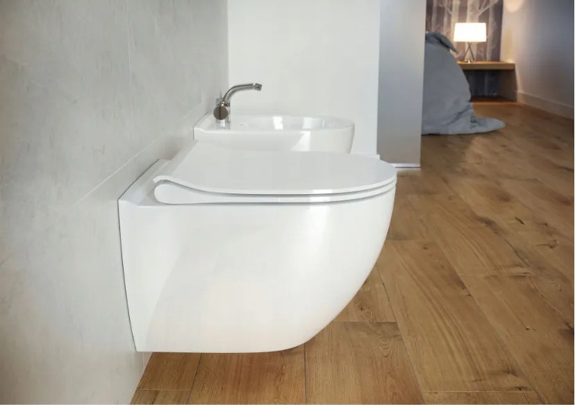 Cersanit Zen, závesná wc misa CleanOn 50x36x37 cm s pomaly padajúcim sedátkom, biela, S701-428