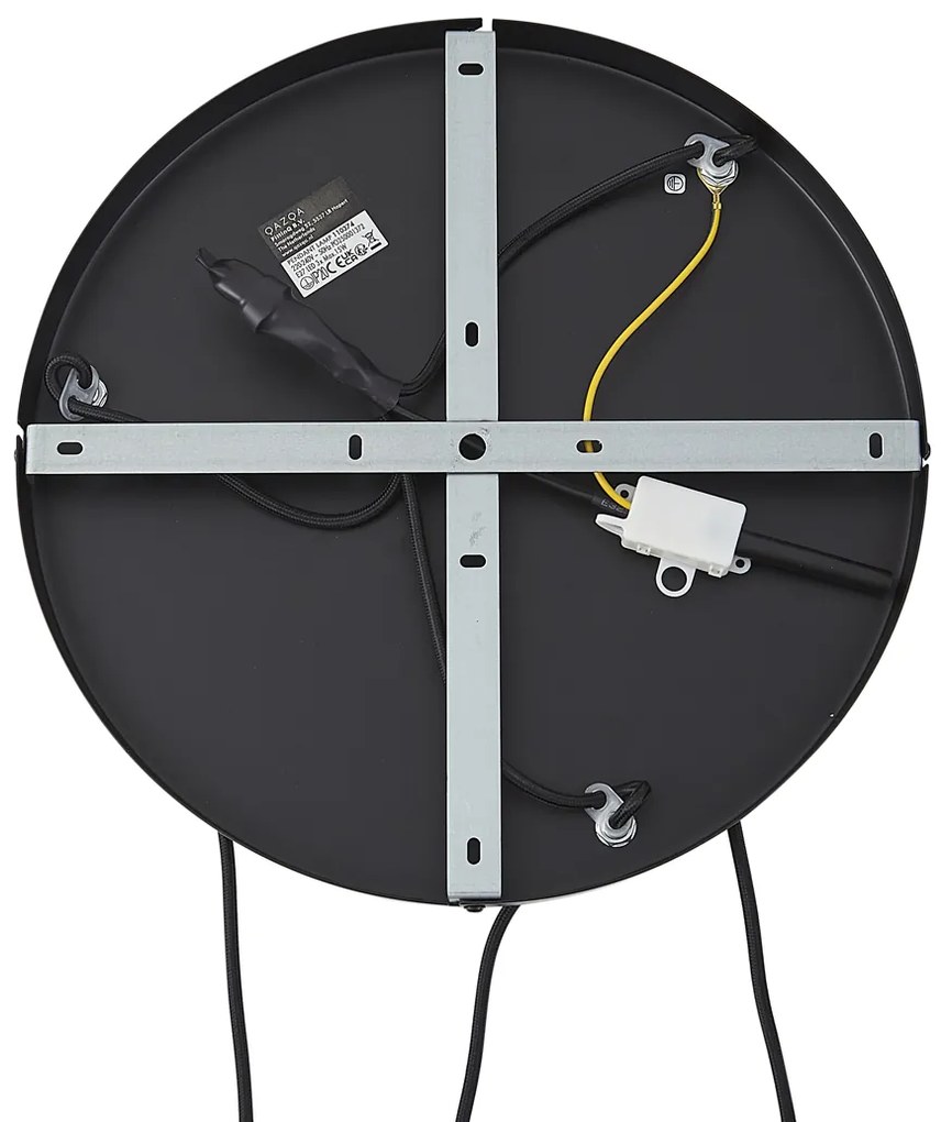 Závesná lampa čierna s jantárovým, dymovým a čírym sklom 3-Lights - Elena