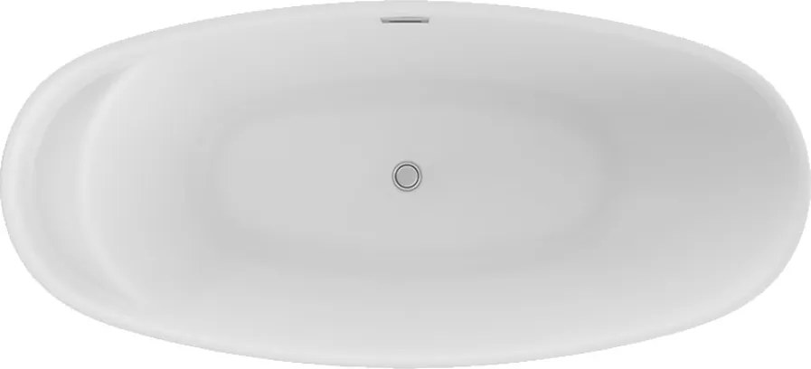 Polimat Akrylátová voľne stojaca vaňa Kivi 165x80 POLIMAT-Rozmery: 165x75, POLIMAT-Farba vane: Biela / čierna lesk