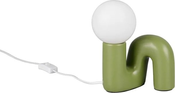 Zelená keramická stolová lampa (výška 21,5 cm) Quinn – Reality