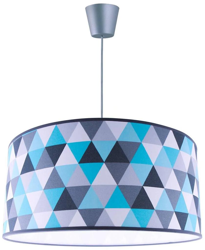 Závesné svietidlo GARO, 1x textilné tienidlo so vzorom (výber z 3 farieb), (výber z 3 farieb konštrukcie), (fi 44cm)