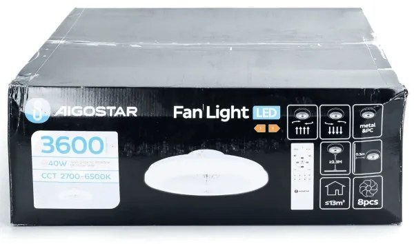 Aigostar - LED Stmievateľný stropný ventilátor LED/40W/230V 2700-6500K + DO biela