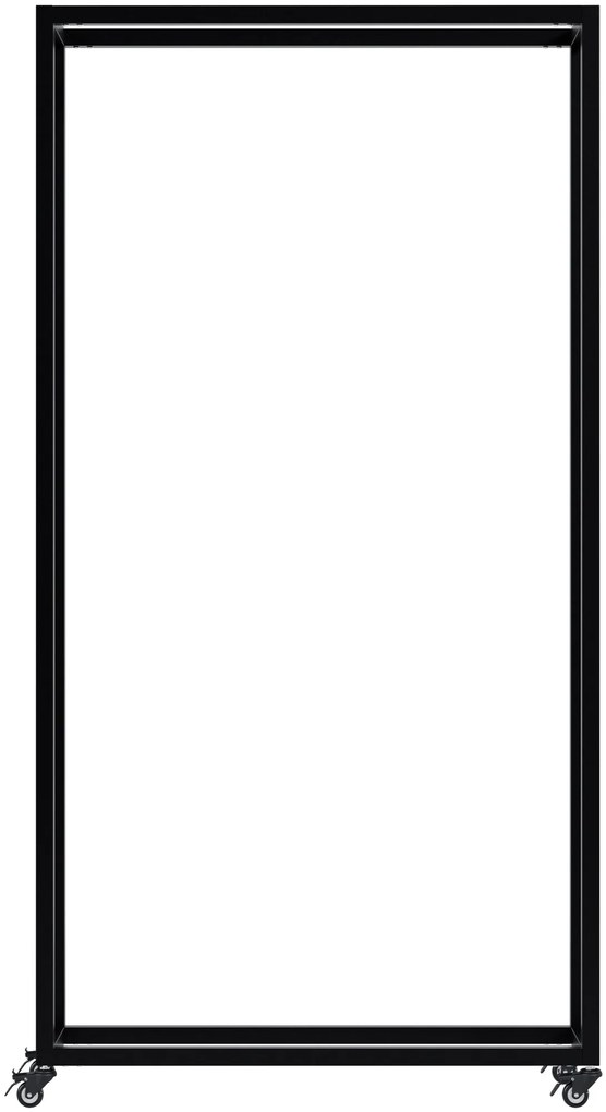 Stojan na drevo Hilta s kolieskami 25x80x150 cm - čierna