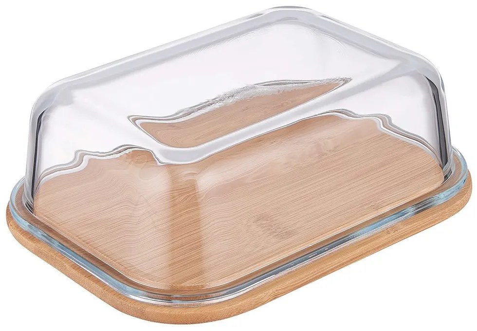 BAMBOO Dóza na maslo so skleneným vekom