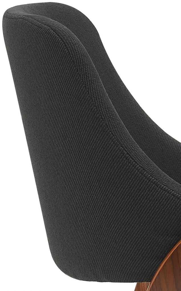 Jedálenská stolička Vangale - látka - Orech / Čierna