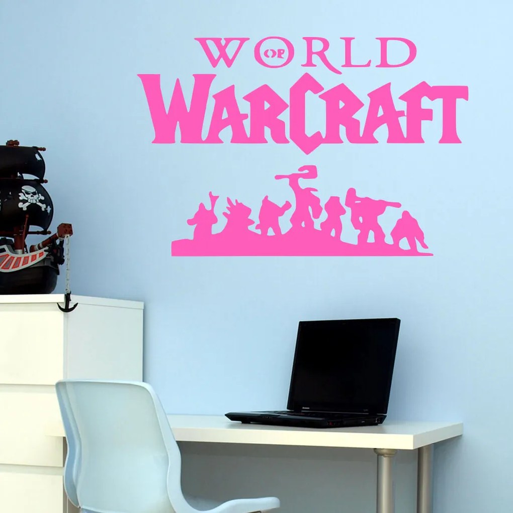 Veselá Stena Samolepka na stenu na stenu World of Warcraft Farba: černá