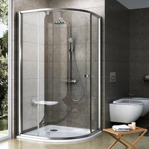 Ravak Pivot sprchový kút štvrťkruh 90x90 cm 37677u00z1 PSKK390TS