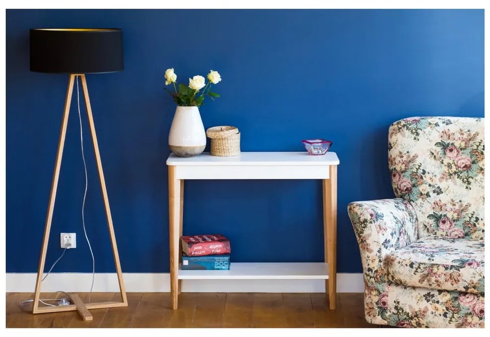 Biely konzolový stolík Ragaba Ashme, šírka 85 cm