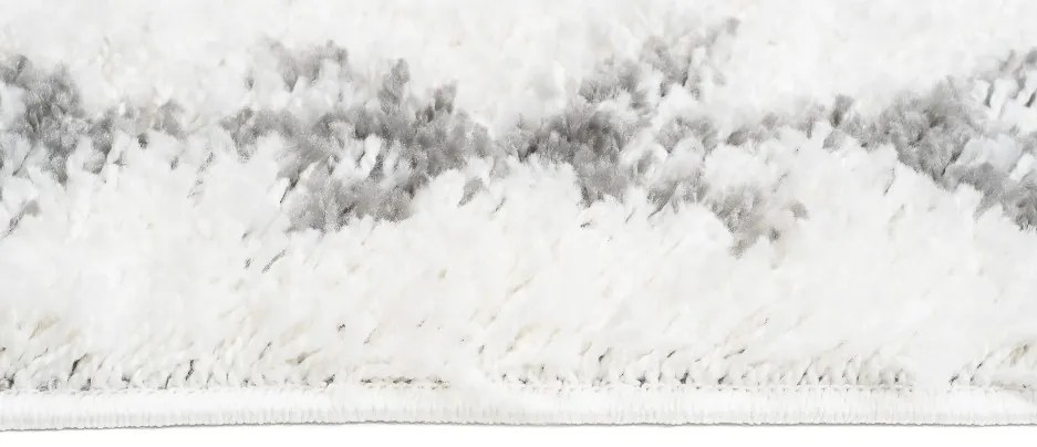 Huňatý biely behúň Šírka: 100 cm | Dĺžka: 400 cm