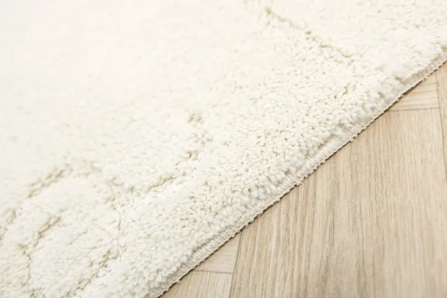 Kúpeľňový koberček Marika krémový, kvety