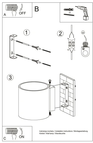 Sollux Sl.1181 - Nástenné bodové svietidlo ORBIS 1xG9/8W/230V zlatá