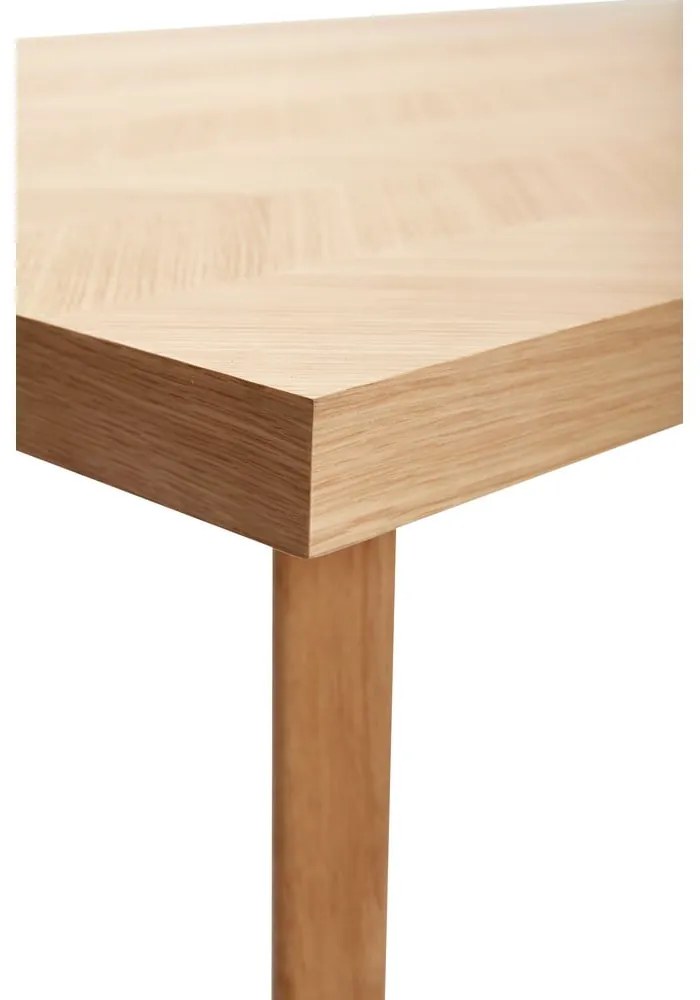 Jedálenský stôl v dekore duba 100x200 cm Herringbone – Hübsch