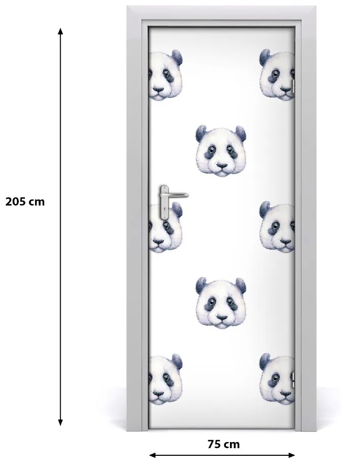 Samolepiace fototapety na dvere pandy 75x205 cm
