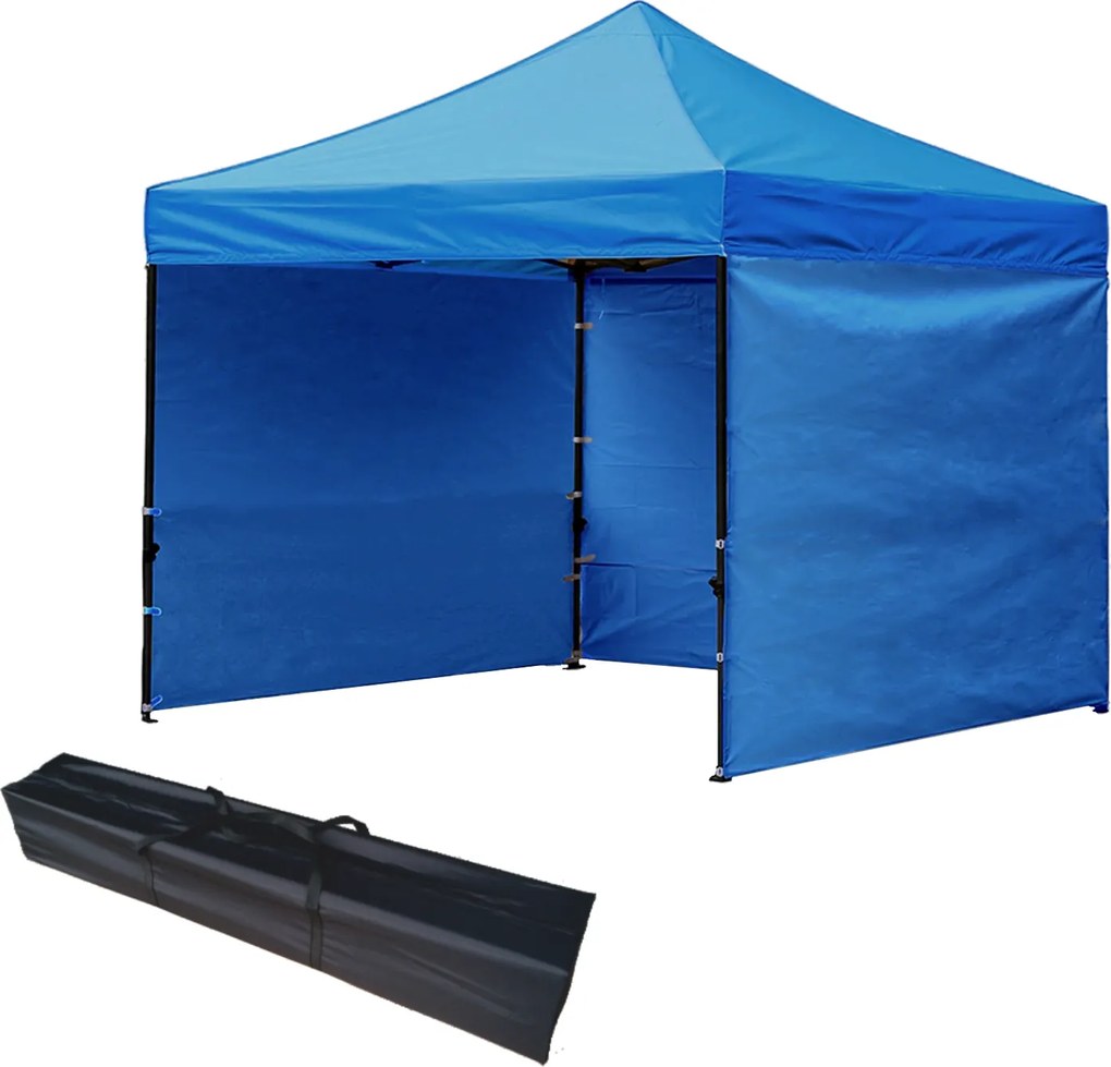 GARDEN LINE Nožnicový stan 3×3 m NAM7458 – modrý záhradný a komerčný pavilón