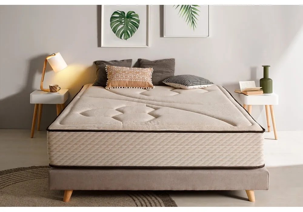 Tvrdý/stredne tvrdý penový obojstranný termoregulačný matrac 140x190 cm Tempus Gold – Moonia