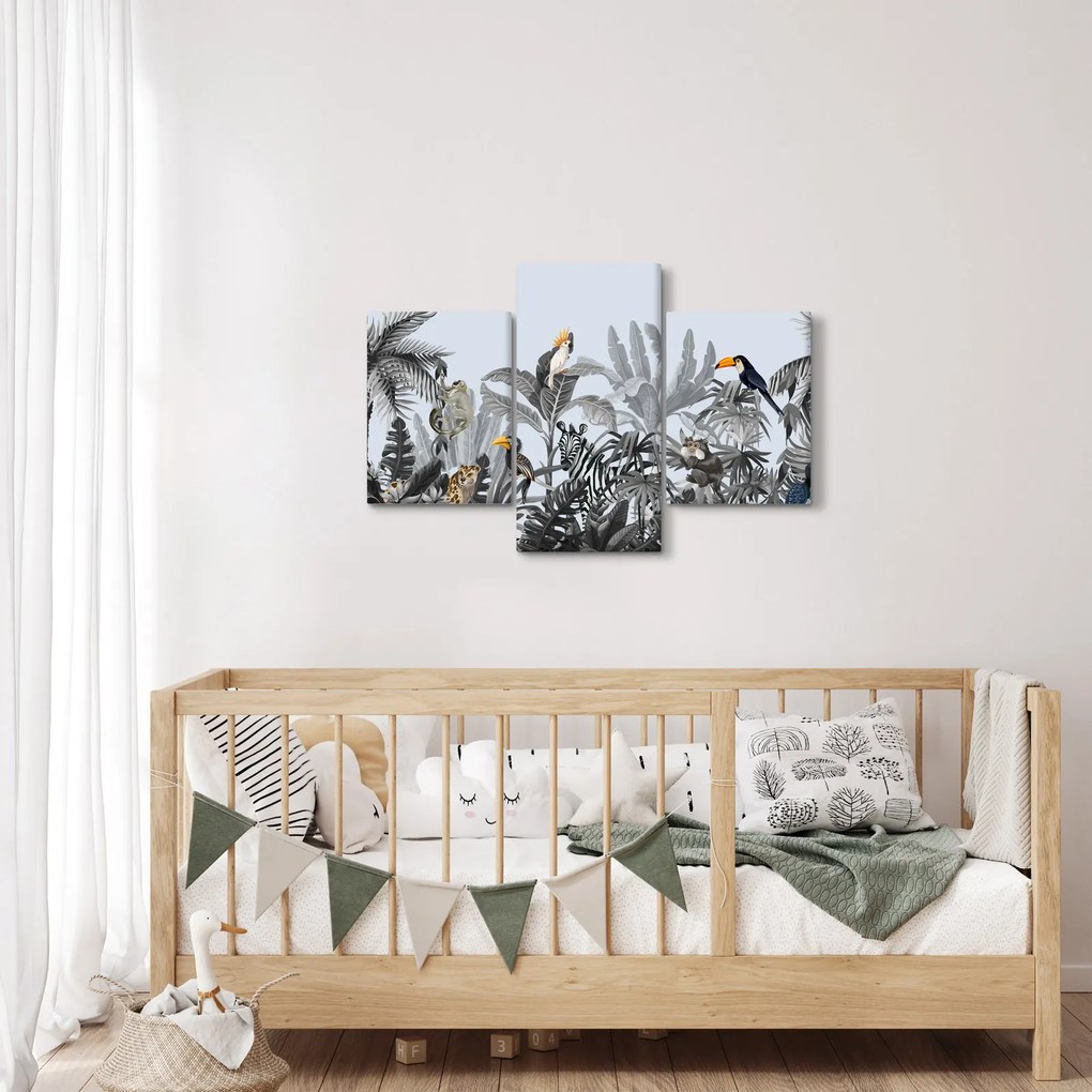 Obraz - Ilustrovaná džungľa (90x60 cm)