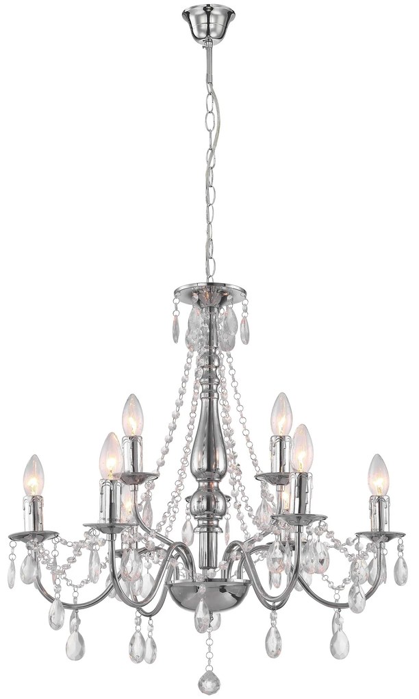 Toolight Toolight, stropné svietidlo 9xE14, EBT016-9CP, chróm, OSW-01231