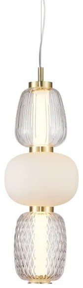 LED Luster na lanku CARO LED/28W/230V zlatá