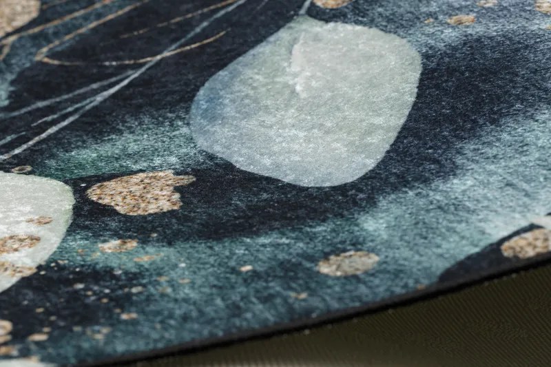 Dywany Łuszczów, Kusový koberec ANDRE Leaves 1336, 160x220, modrá, chodba / predsieň