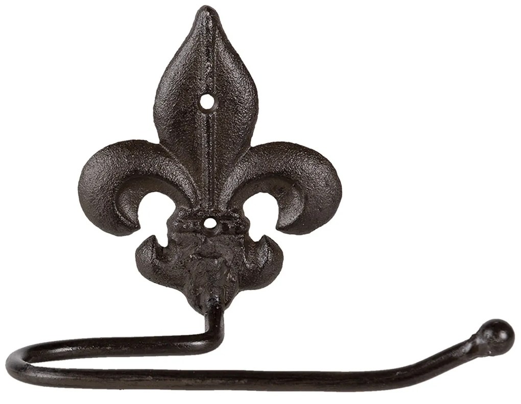 Hnedo čierny liatinový držiak na utierky - 17 * 12 * 14 cm