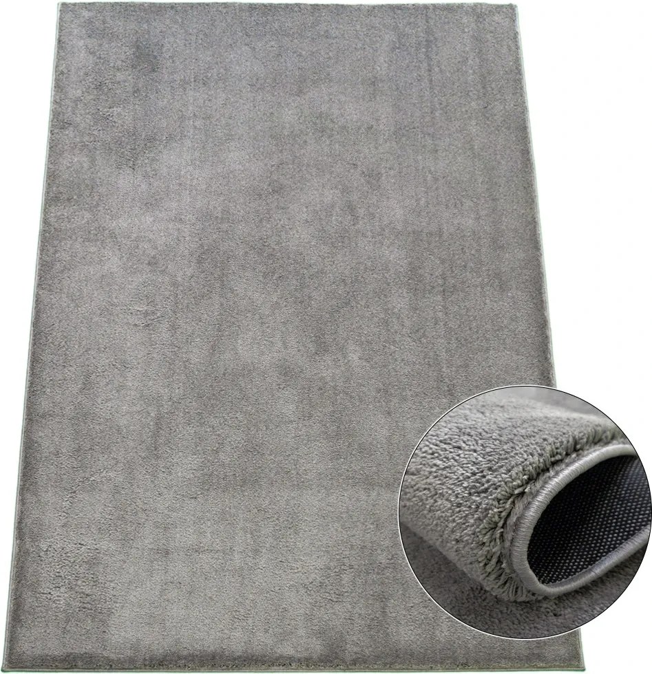 BE Koberec Oslo OSLO 7000 GREY – sivý obdĺžnikový Rozmer: 60x100 cm