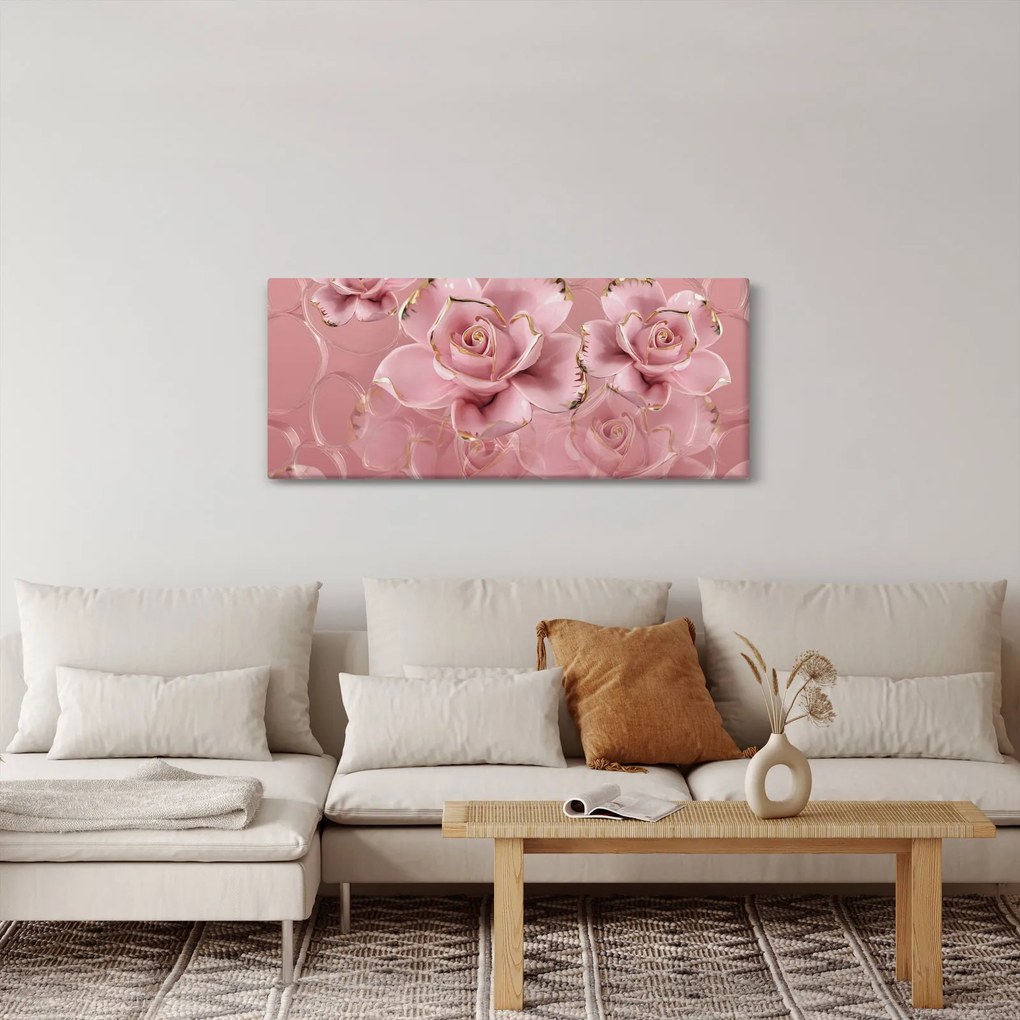 Obraz - Kvetinový dekor (120x50 cm)